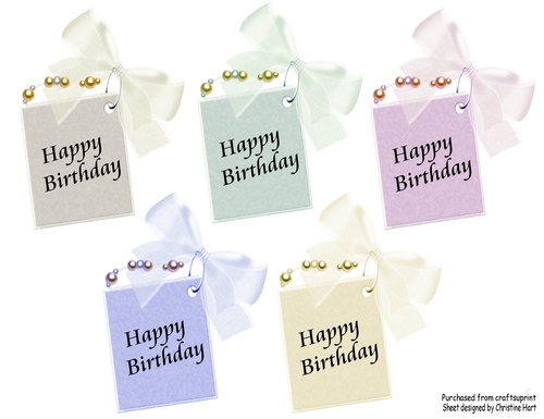 Print and Cut Birthday Tags 