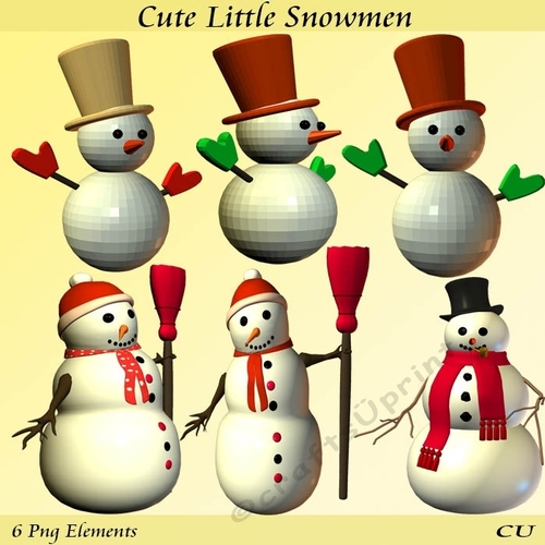 Cute Little Snowmen 