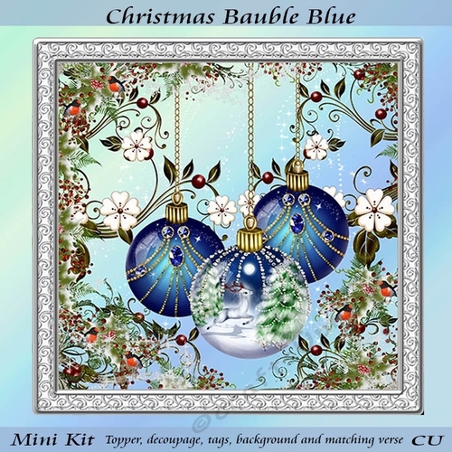 Christmas Bauble Blue Mini Kit