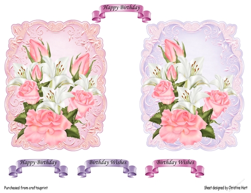 Lily Rose Floral Toppers Birthday