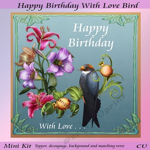 Happy Birthday With Love Bird Mini Kit
