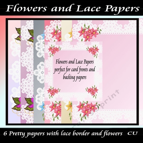Flowers and Lace Papers