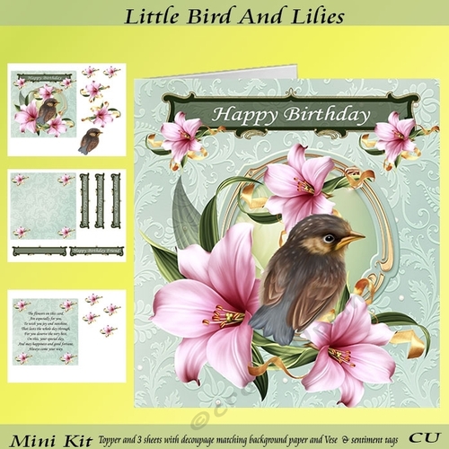 Little Bird and Lilies Mini Kit