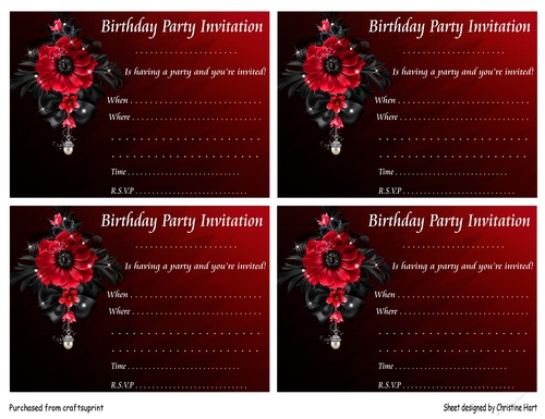 Birthday Party Invitation Card