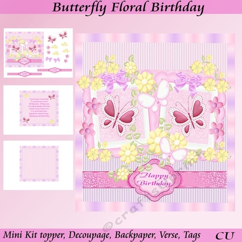 Butterfly Floral Birthday Mini Kit