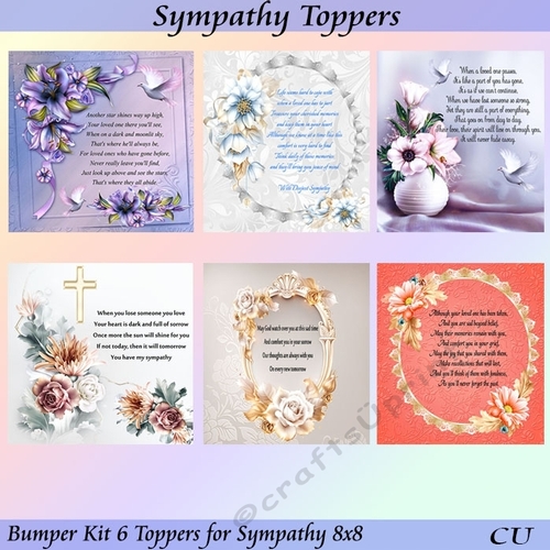 Sympathy Toppers Card Fronts Bumper Kit