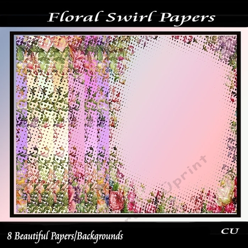 Floral Swirl Papers/ Backgrounds
