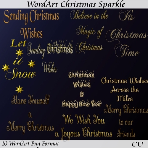 WordArt Christmas Sparkle