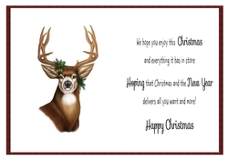 Christmas Insert with Buck