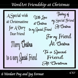 Wordart Friendship at Christmas