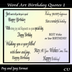 Word Art Birthday Quotes 1