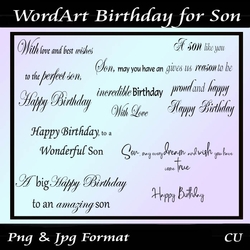 Wordart Birthday for Son