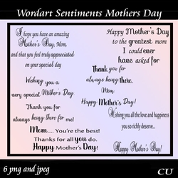 Wordart Sentiments Mothers Day