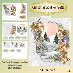 Christmas Gold Poinsetta Mini Kit
