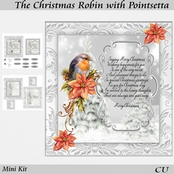 Christmas Robin with Poinsetta Mini Kit