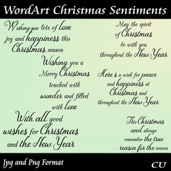 Wordart Christmas Sentiments