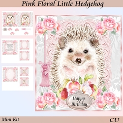 Pink Floral Little Hedgehog Mini Kit