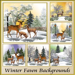 Winter Fawn Backgrounds