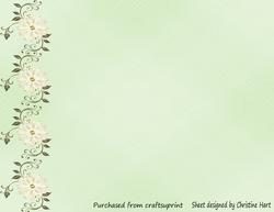Green Flower Vine Paper