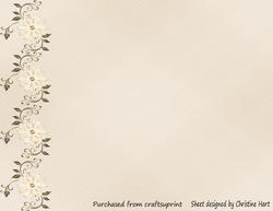 Beige Flower Vine Paper