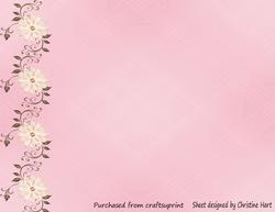 Pink Flower Vine Paper
