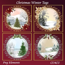 Christmas Winter Tags