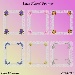 Lace Floral Frames