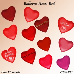 Balloons Heart Red