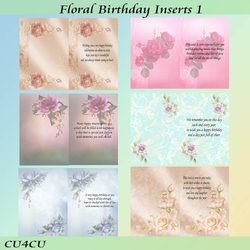 Floral Birthday Inserts 1
