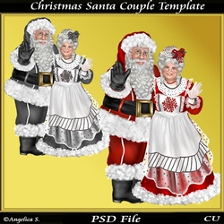 Christmas Santa Couple Template