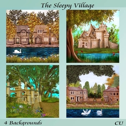 The Sleepy Village Backgrounds