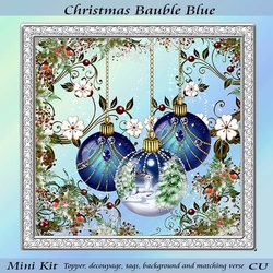 Christmas Bauble Blue Mini Kit
