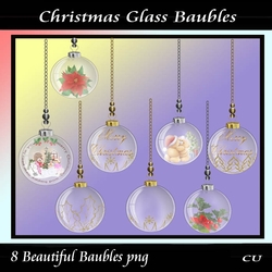 Christmas Glass Baubles png