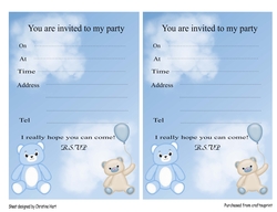 Little Bear Party Invitations