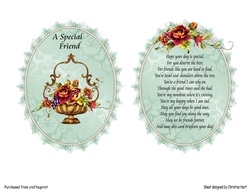 Special Friend Topper with verses