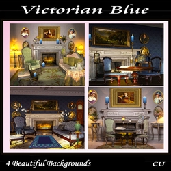 Victorian Blue Backgrounds