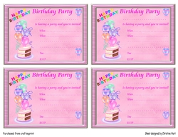 Little Girl Party Invitations Card
