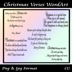 Christmas Verses Wordart