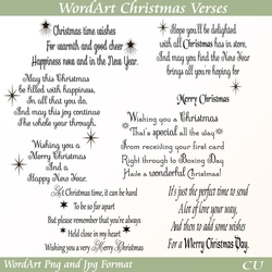 Word Art Christmas Verses