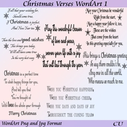 Christmas Verses WordArt 1