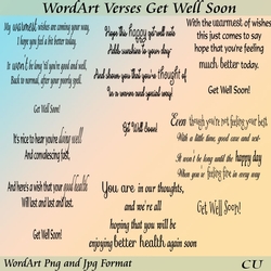 WordArt Verses Get Well Soon