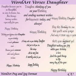 WordArt Verses Daughter