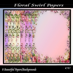 Floral Swirl Papers/ Backgrounds