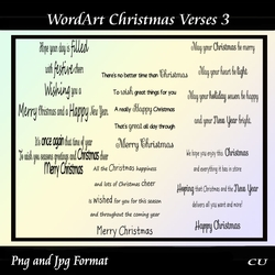 Wordart Christmas Verses 3