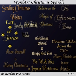 WordArt Christmas Sparkle