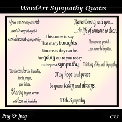 Wordart Sympathy Quotes