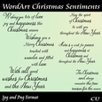 Wordart Christmas Sentiments