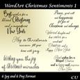 Wordart Christmas Sentiments 1
