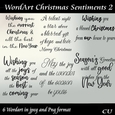 WordArt Christmas Sentiments 2