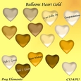 Balloons Heart Gold